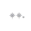 Geometric snowflake zircon earrings for women