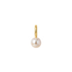 Gold color pearl hoop earrings for women copper plated