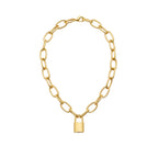 Gold and silver pearl pendant necklace for women geometric style