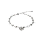 Heart shape alloy anklet for women with electroplated finish