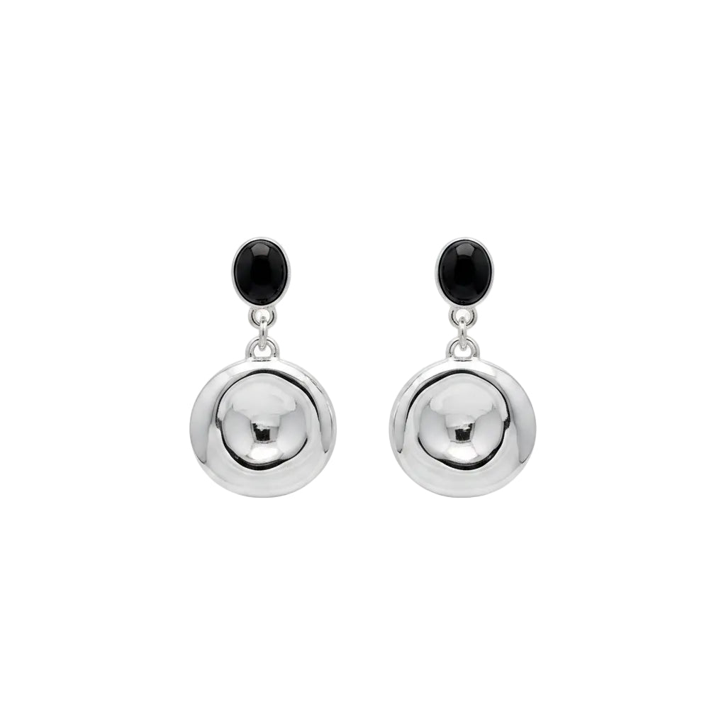 Oval geometric stud earrings for women in 925 silver style