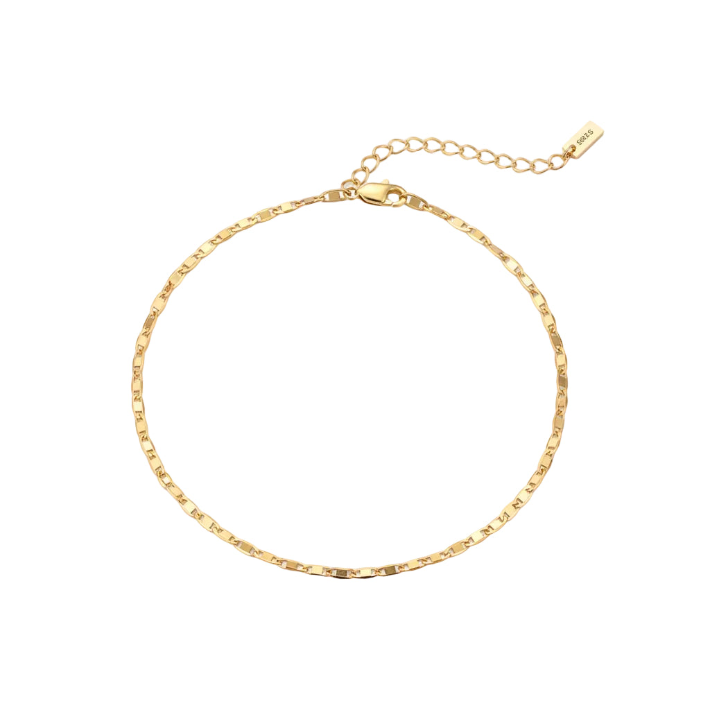 2mm adjustable silver anklet for women foot chain style