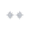Snowflake zircon earrings for women with geometric design