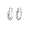 Women metal earrings in geometric electroplated style