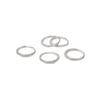 Women round geometric earrings in silver plated style