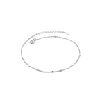 Women anklet with whale design and drop shape in silver