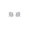 Women earrings with snowflake shape and zircon geometric style