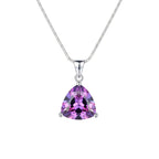 Women sterling silver pendant necklace with box chain style